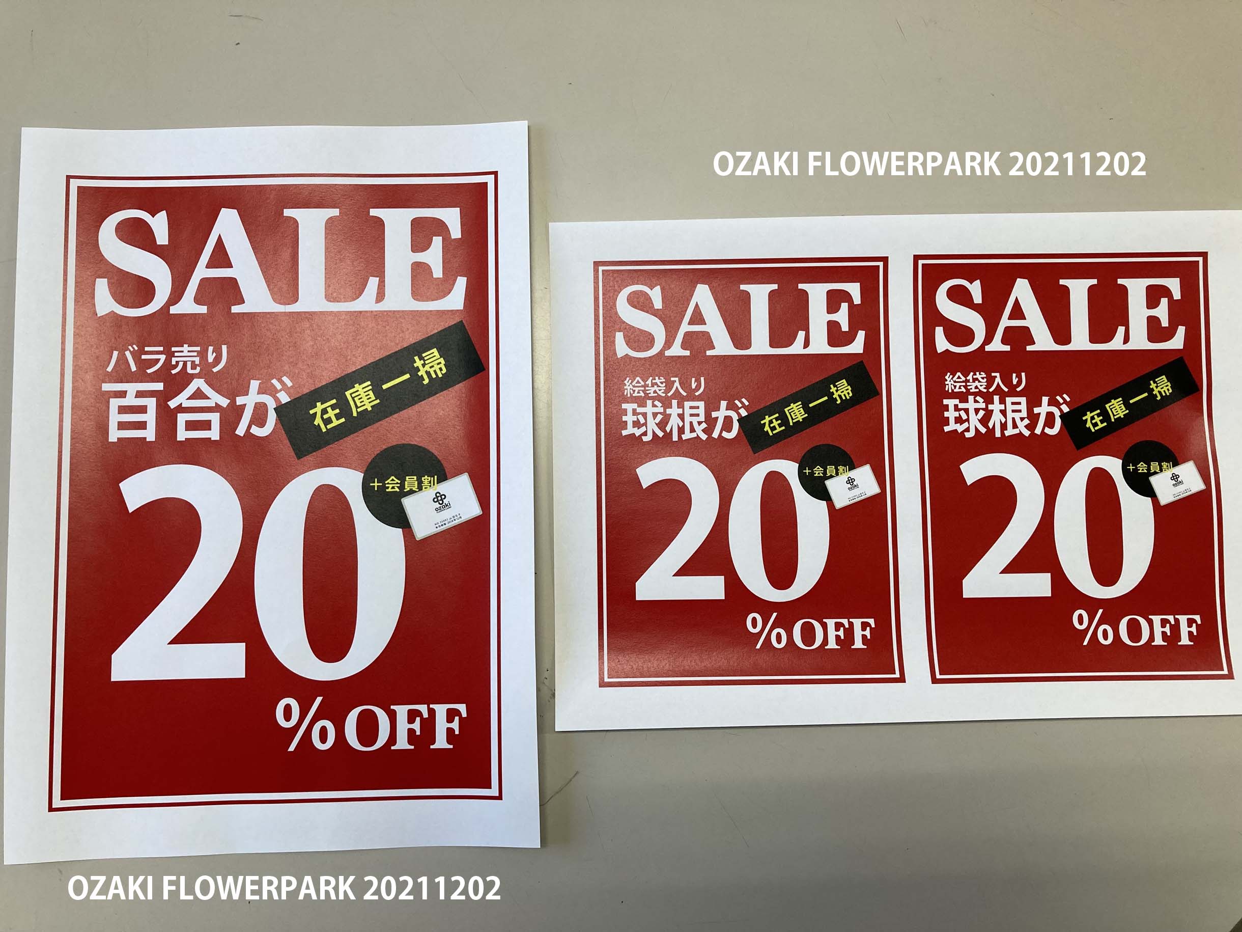 1F| 球根売り場・セールのご案内 | オザキフラワーパーク | オザキ