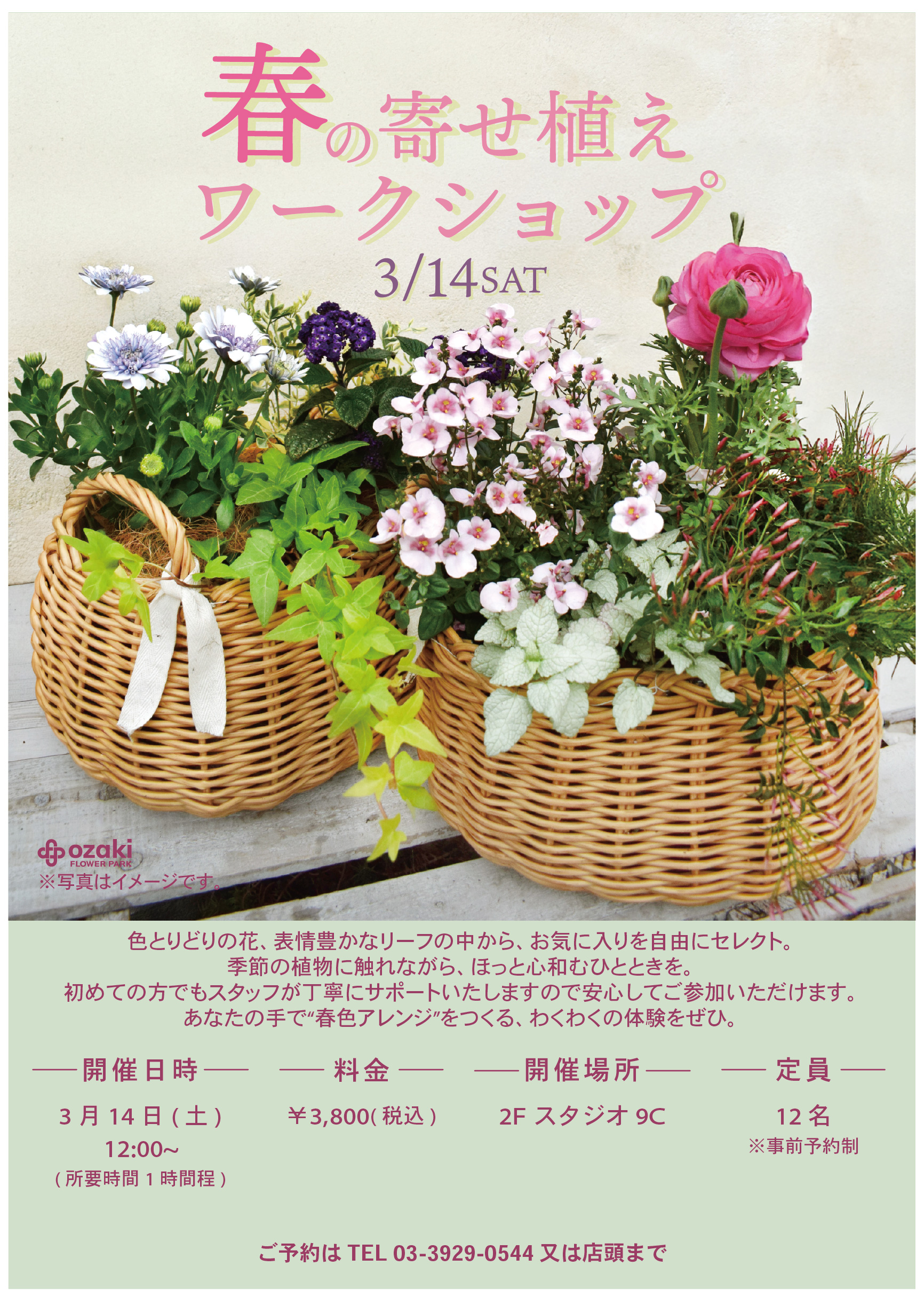 3/14 | 春の寄せ植えワークショップ | オザキフラワーパーク | オザキ 